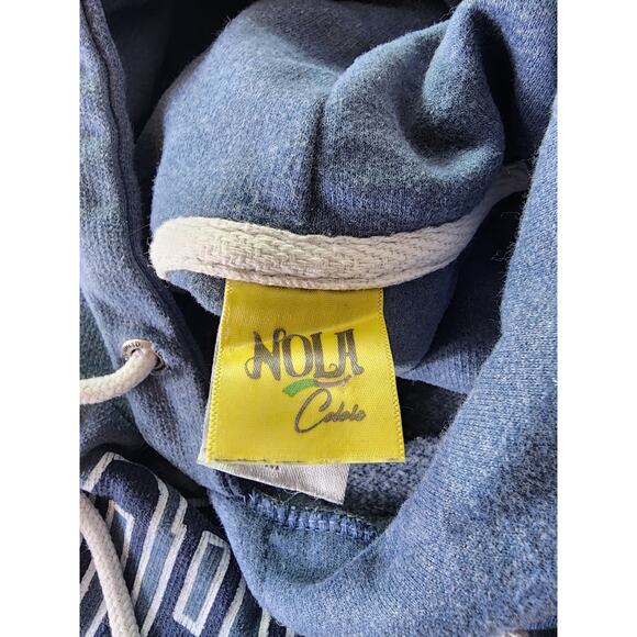 NEW ORLEANS French Quarter Blue Heavy Active Pullover Hoodie SZ M - Picture 3 of 10